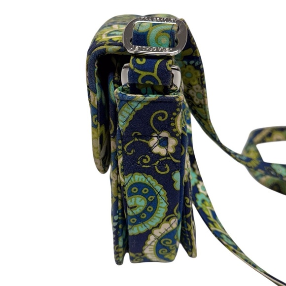 Vera Bradley Crossbody/Shoulder Bag Rythm & Blue/Green Paisley Bag EUC - Picture 4 of 7